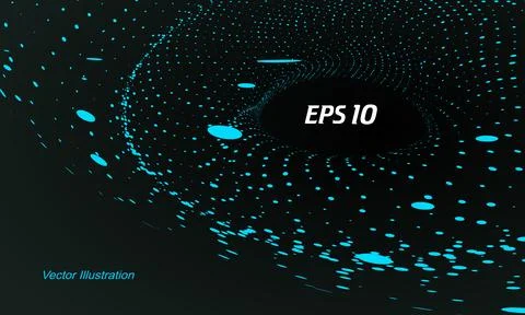 Swirling cloud technology background, vector illustration. Stock Illustration