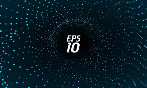 Swirling cloud technology background, vector illustration. Stock Illustration