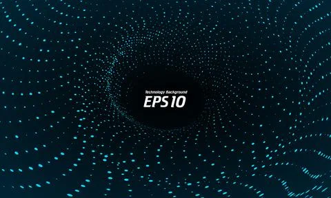 Swirling cloud technology background, vector illustration. Stock Illustration