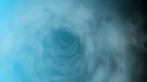 Swirling Cloud Tunnel, Looking Inside Animated Tornado Stock Footage