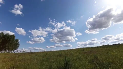 Swirling Clouds Over The Grassland Stockbeeldmateriaal 197051624