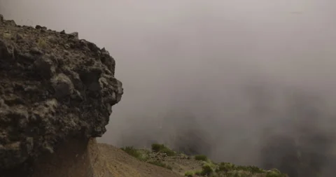 Swirling clouds over the mountains, Madeira, 4K Stock Footage 246379853