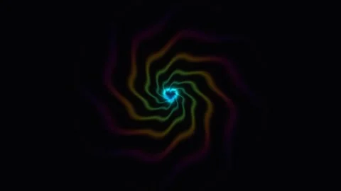 Swirling colorful light pattern in dark background Stock Footage 338322987