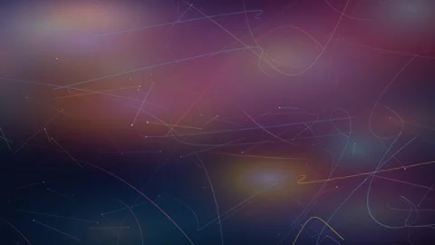 Swirling Colorful Lines Loop - Gradient Particle Flow Calm Backdrop Video stock 341787690
