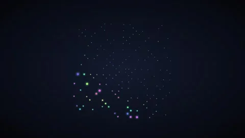Swirling Colorful Particle Loop - Magical Shimmering Abstract Backdrop Stock Footage 341564775