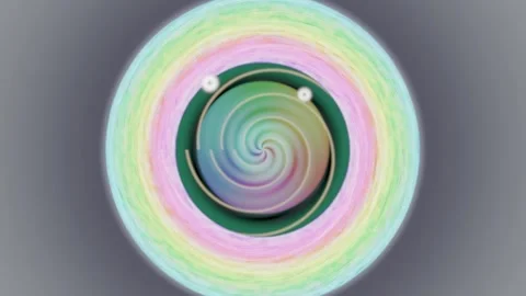 Swirling colors create a vibrant circular pattern in motion Stock Footage 337387654