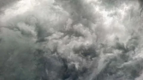 Swirling Dark Storm Clouds Intense Weather Sky Texture Stock Photos
