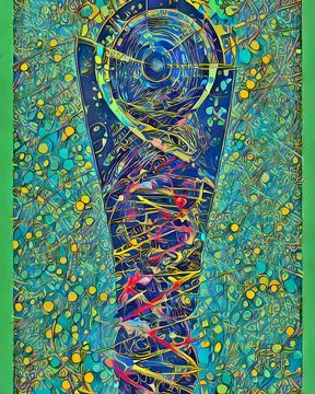 Swirling DNA Strands Stockillustratie