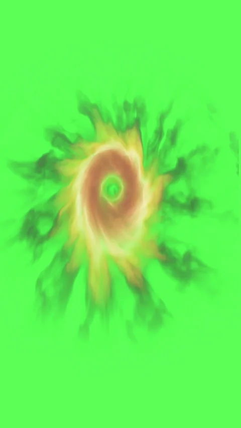 Swirling fiery vortex shockwave on green screen Vídeos de archivo 345202676