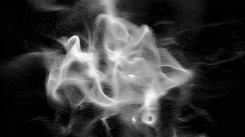 Swirling flow simulated using particle physics. Stock Footage 194420271