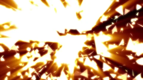 Swirling Glowing Triangles Angular Particles Chaotic Motion Background Loop Stock Footage 70705209