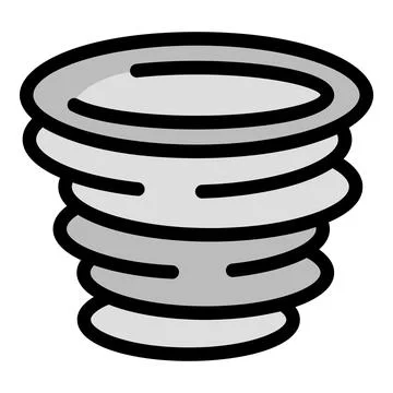 Swirling gray tornado creating destruction during natural disaster Stock Illustration