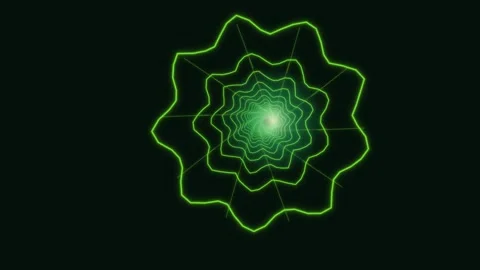 Swirling green light pattern creates a dynamic visual effect Stock Footage 337301419