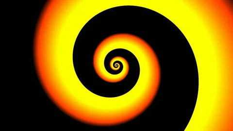 Swirling hypnotic spiral Video stock 131861647