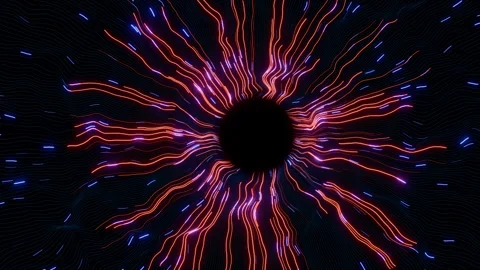 Swirling light patterns create an immersive night experience Vídeo Stock 293913739