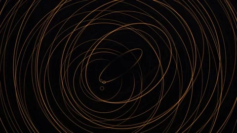 Swirling lines create abstract patterns in dark space Stock Footage 340332456