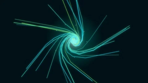 Swirling lines create a dynamic tunnel effect in bright colors Stock Footage 337069555