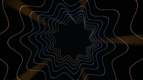 Swirling lines create a dynamic visual effect in dark space Stock Footage 340391319