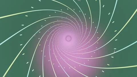 Swirling lines create motion in a colorful tunnel design Stock Footage 337387017