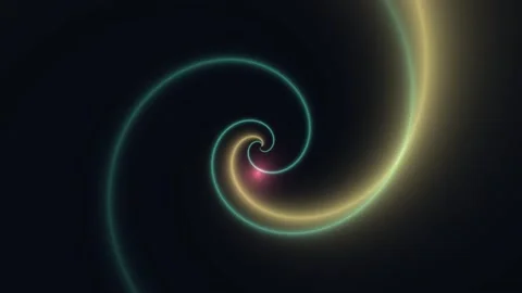 Swirling lines in dark background with glowing elements Stock Footage 340656978