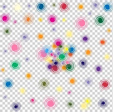 Swirling lines form a circle, spreading colorful festivities. Stock Illustration