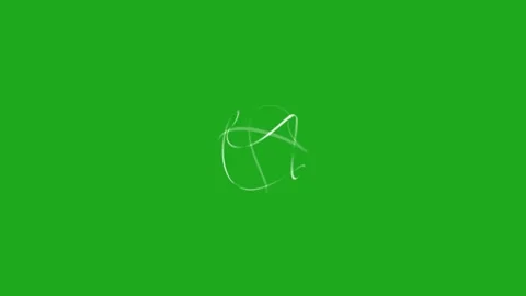 Swirling of lines on green screen background Stock Footage 277867085