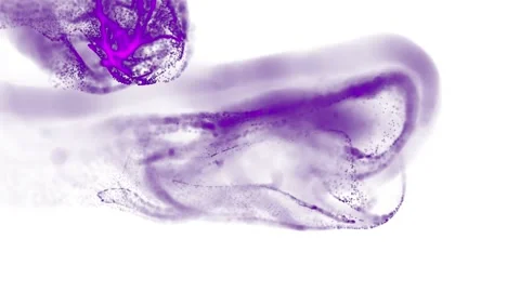Swirling liquid ink like particles white background video 4k Stock Footage 165325370