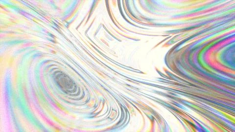 Swirling liquid motion with rainbow light reflections and textures Stock Illustration