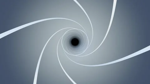 Swirling motion in a dark spiral with light lines Stock Footage 337387967