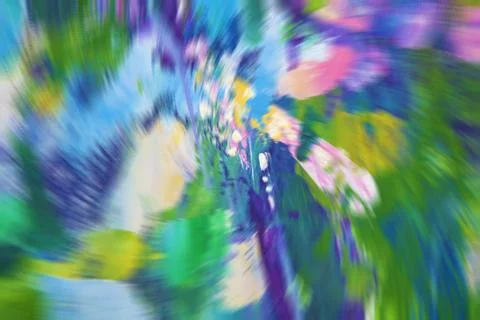 Swirling multi-colored abstraction from paint stains. Stock Photos