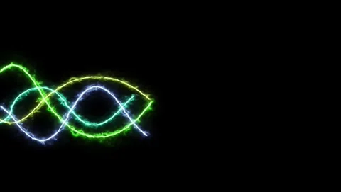 Swirling Neon Light Trails in Multiple Colors curves Stock Footage 317453137