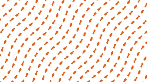 Swirling Orange Fish Pattern on White Background Stock Footage 301687452