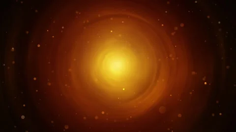 Swirling orange red energy vortex with floating particles -spinning light form Stock Footage 313708648