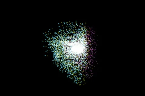 Swirling partice background loop Stock Footage 602237