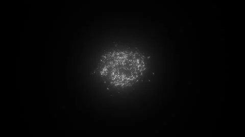Swirling Particle Loop Animation. Magical White Particles . Abstract Particle Stock Footage 297347446