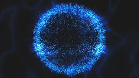Swirling particles create a mesmerizing blue abstract motion Stock Footage 313659879