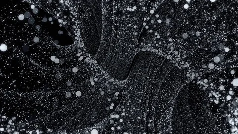 Swirling particles, drifting through space in a dense gravitational field Stock Footage 78500411