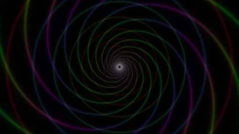 Swirling pattern of colors moving in circular motion Stock Footage 338017590