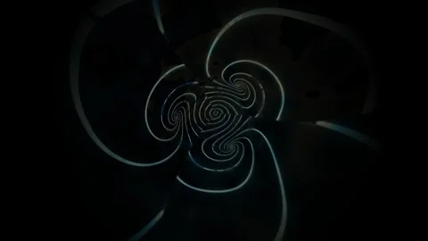 Swirling pattern with dark background and glowing lines Stock Footage 340006567