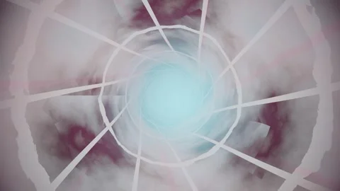 Swirling patterns and lights create a tunnel effect in motion Stock Footage 337387876