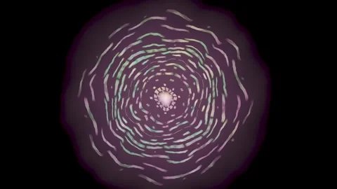 Swirling patterns with bright center on dark background Stock Footage 337386489