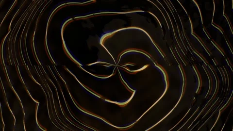 Swirling patterns with colored lines on a dark background Stock Footage 339803227