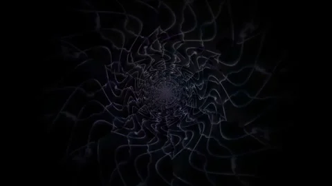 Swirling patterns create abstract visual effects in dark Stock Footage 340005717