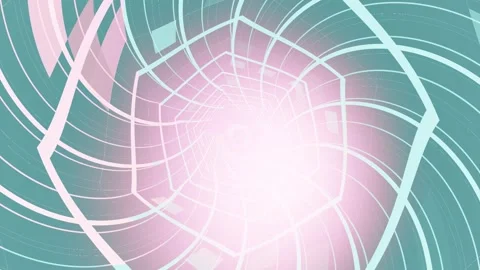 Swirling patterns create a dynamic tunnel effect in pastel tones Stock Footage 337388812