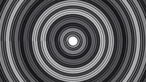 Swirling patterns create smooth circles in black and white Stock Footage 339514990
