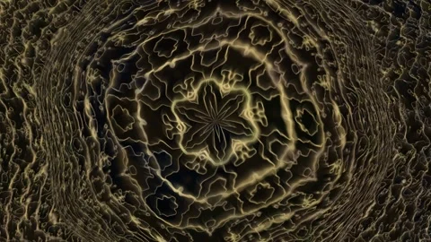 Swirling patterns in dark tones with golden highlights in Stock Footage 339964441