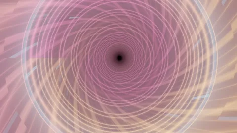 Swirling patterns in a digital tunnel with soft colors and motion Stock Footage 337378191