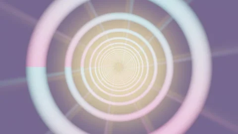 Swirling patterns form colorful circles in a soft gradient light Stock Footage 337376847