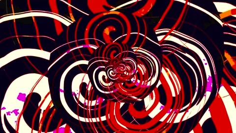Swirling patterns of red and black in a dynamic abstract visual display Video stock 333445945