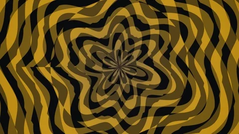 Swirling patterns in yellow and black create dynamic shapes Stock Footage 339368379